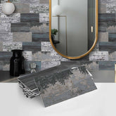 PE Foam Tile Stickers for Home Decoration Matte Texture Easy to Clean Self Adhesive Suitable for Kitchen Backsplash Bathroom Walls and Stair Steps